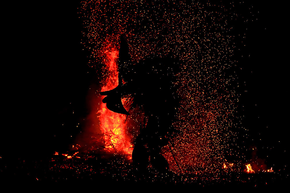 Baining Fire Dancer Silhouette